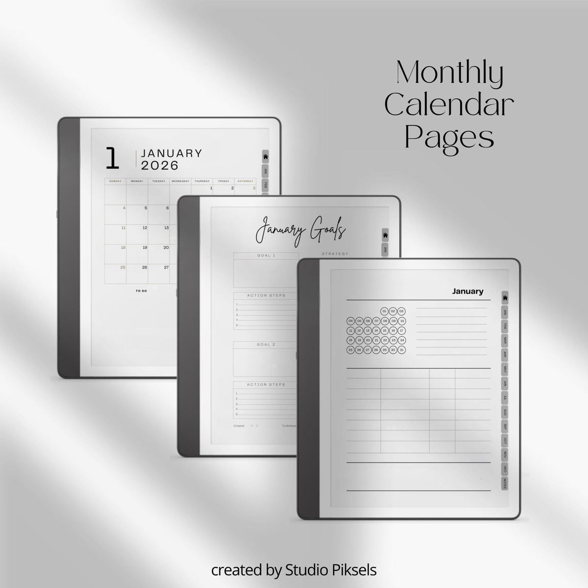 Organize two full years with clarity and structure using this 2026 and 2027 Planner Bundle designed for Kindle Scribe