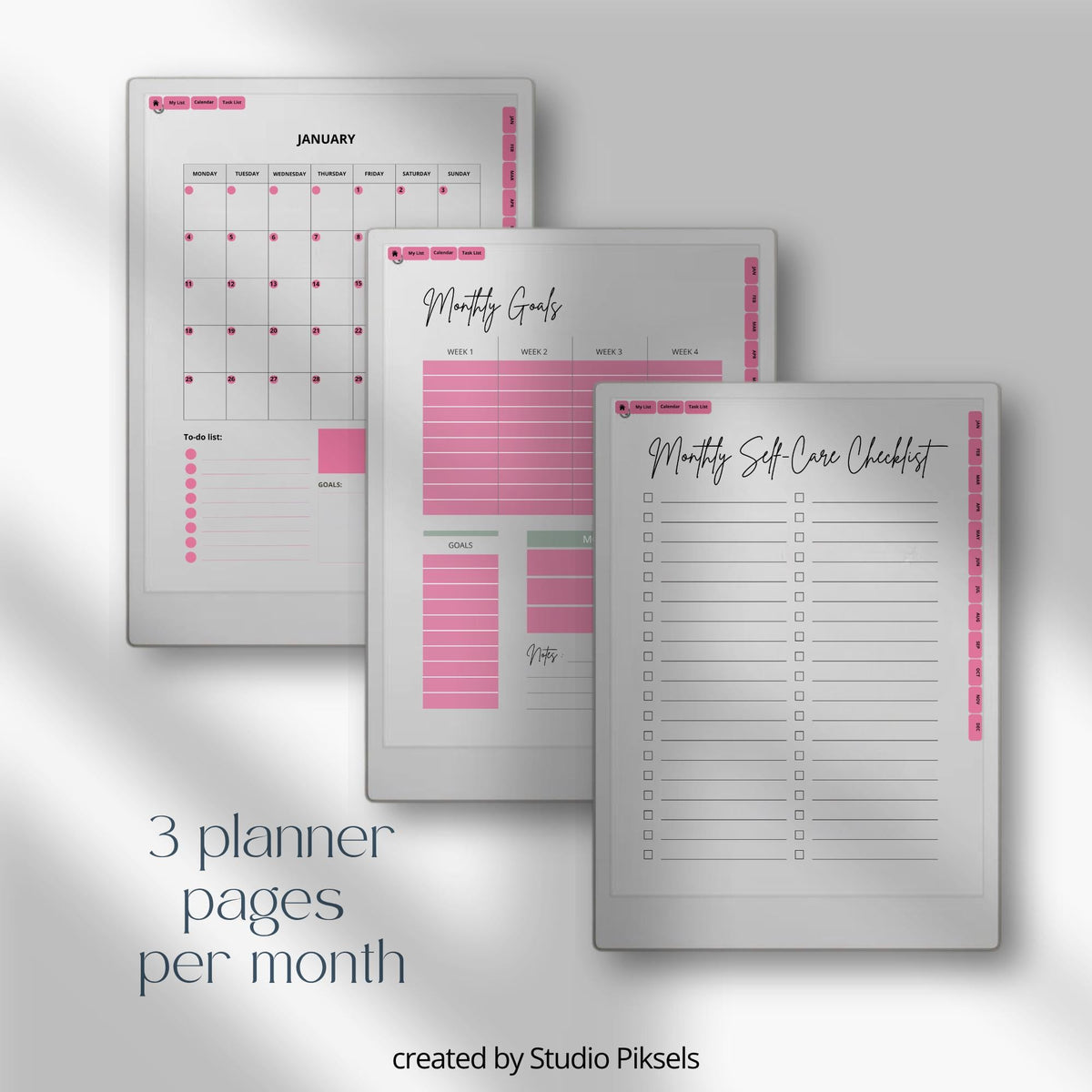 2026 + 2027 Self Care Planner for reMarkable Paper Pro