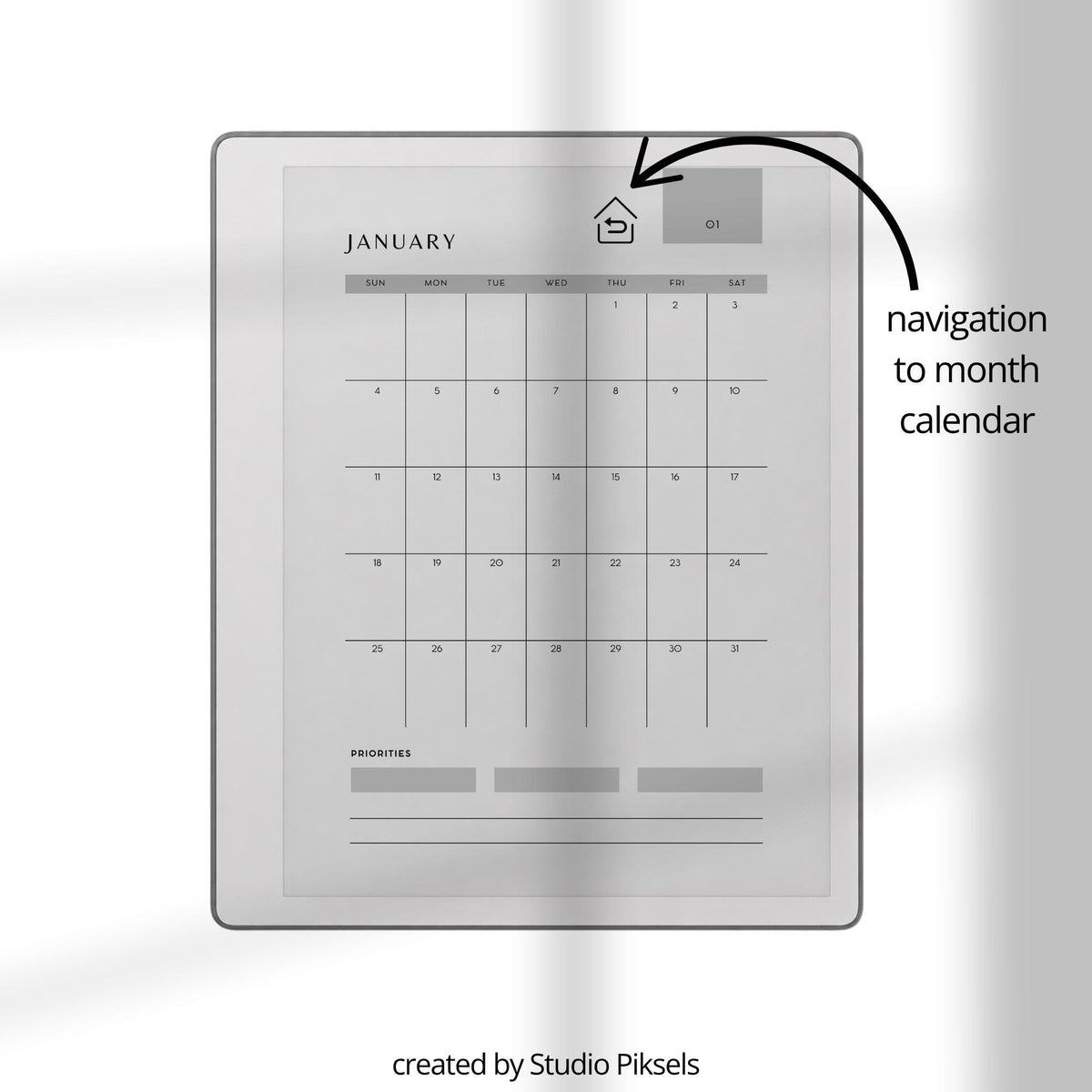 Stay organized throughout 2026 and 2027 with this hyperlinked monthly planner bundle for reMarkable Paper Pure. Also compatible with reMarkable 1 and reMarkable 2, this digital planner is designed for monthly planning, goal setting, habit tracking, and personal organization.