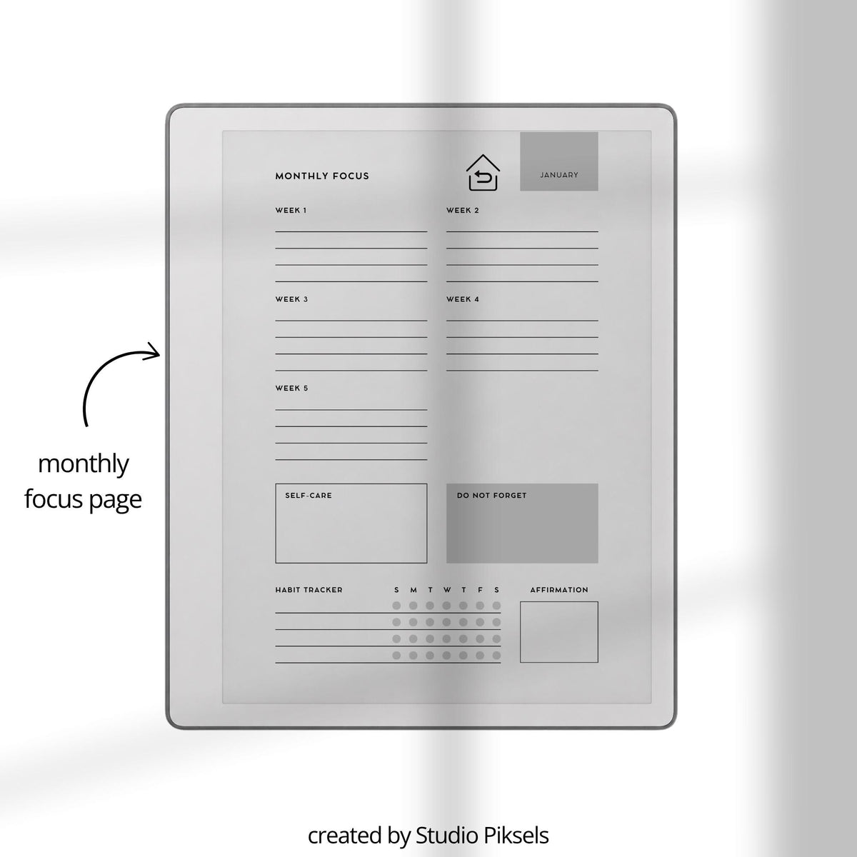 Stay organized throughout 2026 and 2027 with this hyperlinked monthly planner bundle for reMarkable Paper Pure. Also compatible with reMarkable 1 and reMarkable 2, this digital planner is designed for monthly planning, goal setting, habit tracking, and personal organization.