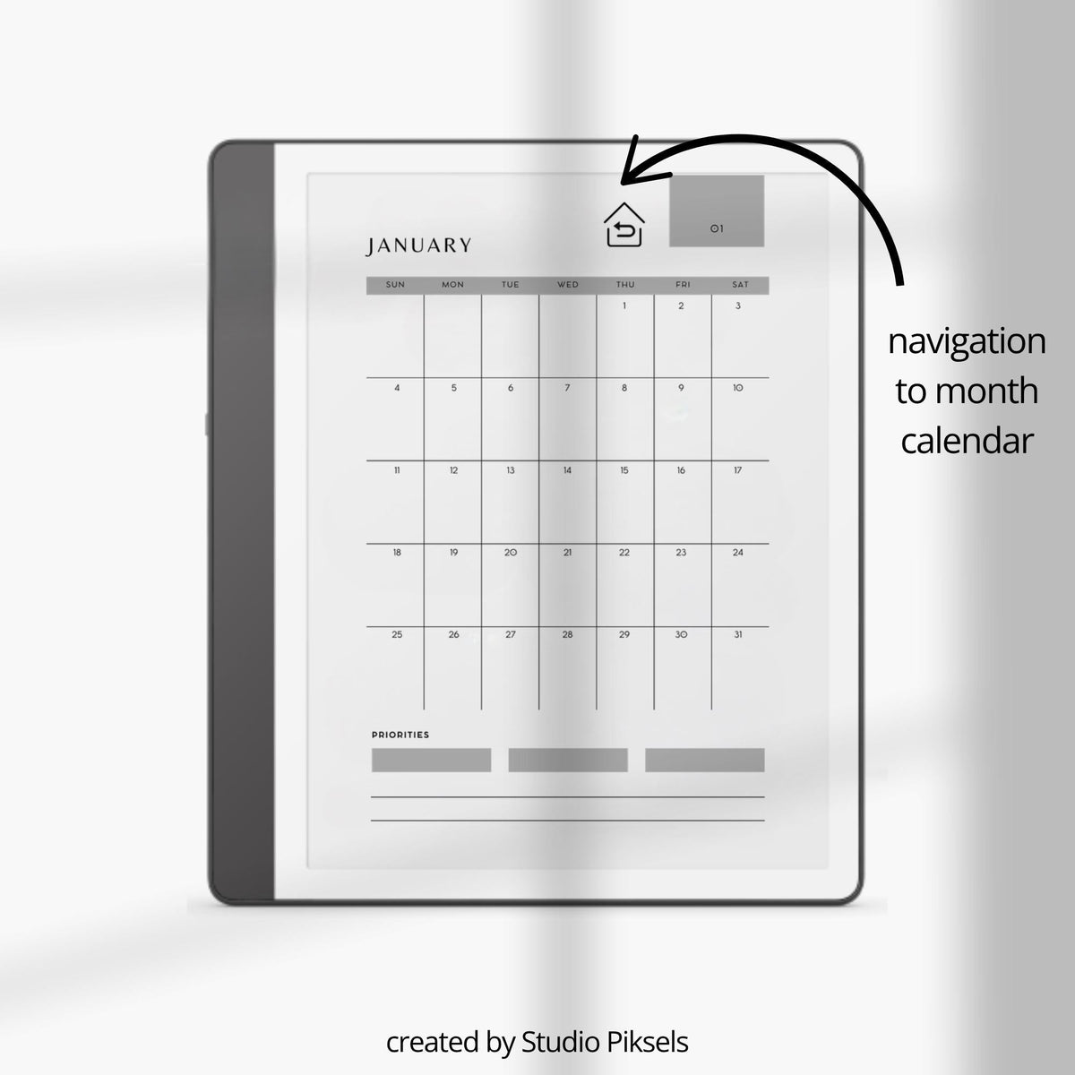 Stay organized throughout 2026 and 2027 with this hyperlinked monthly planner bundle for Kindle Scribe. Designed for monthly planning, goal setting, habit tracking, and personal organization, this digital planner helps keep schedules, priorities, habits, and notes structured in one easy-to-use system.