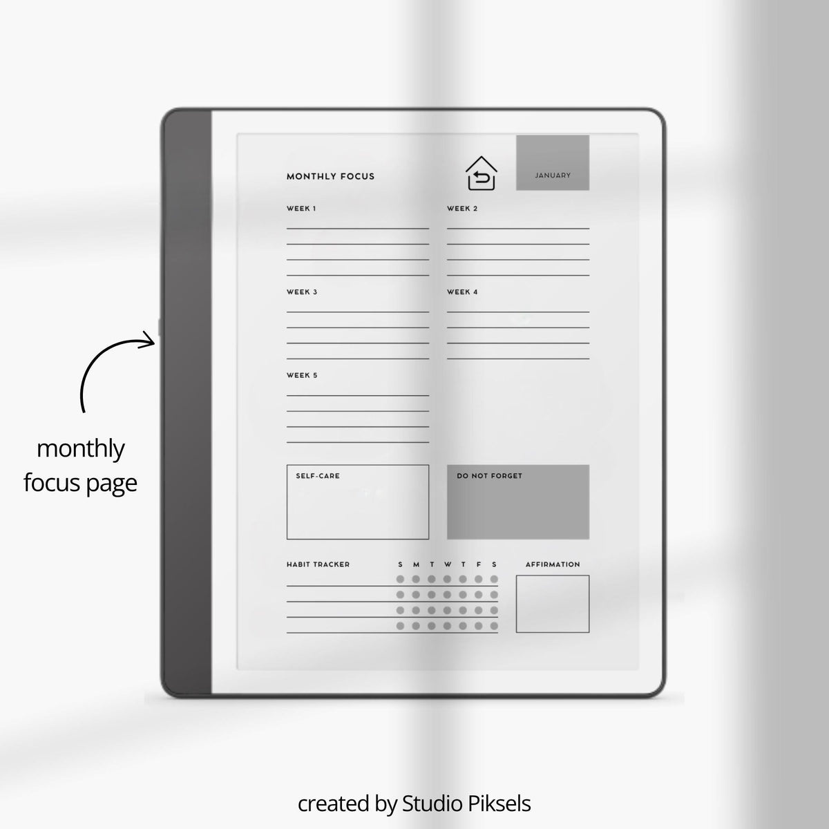 Stay organized throughout 2026 and 2027 with this hyperlinked monthly planner bundle for Kindle Scribe. Designed for monthly planning, goal setting, habit tracking, and personal organization, this digital planner helps keep schedules, priorities, habits, and notes structured in one easy-to-use system.