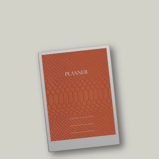 Hyperlinked work planner for reMarkable Paper Pro featuring daily task planning pages, project management layouts, business organization tools, and reusable digital productivity templates.