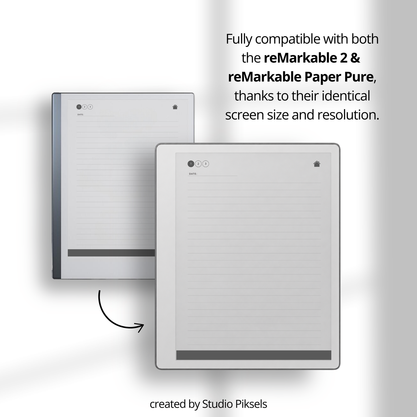 Interactive To Do List Notebook for reMarkable Paper Pure also works for reMarkable 2