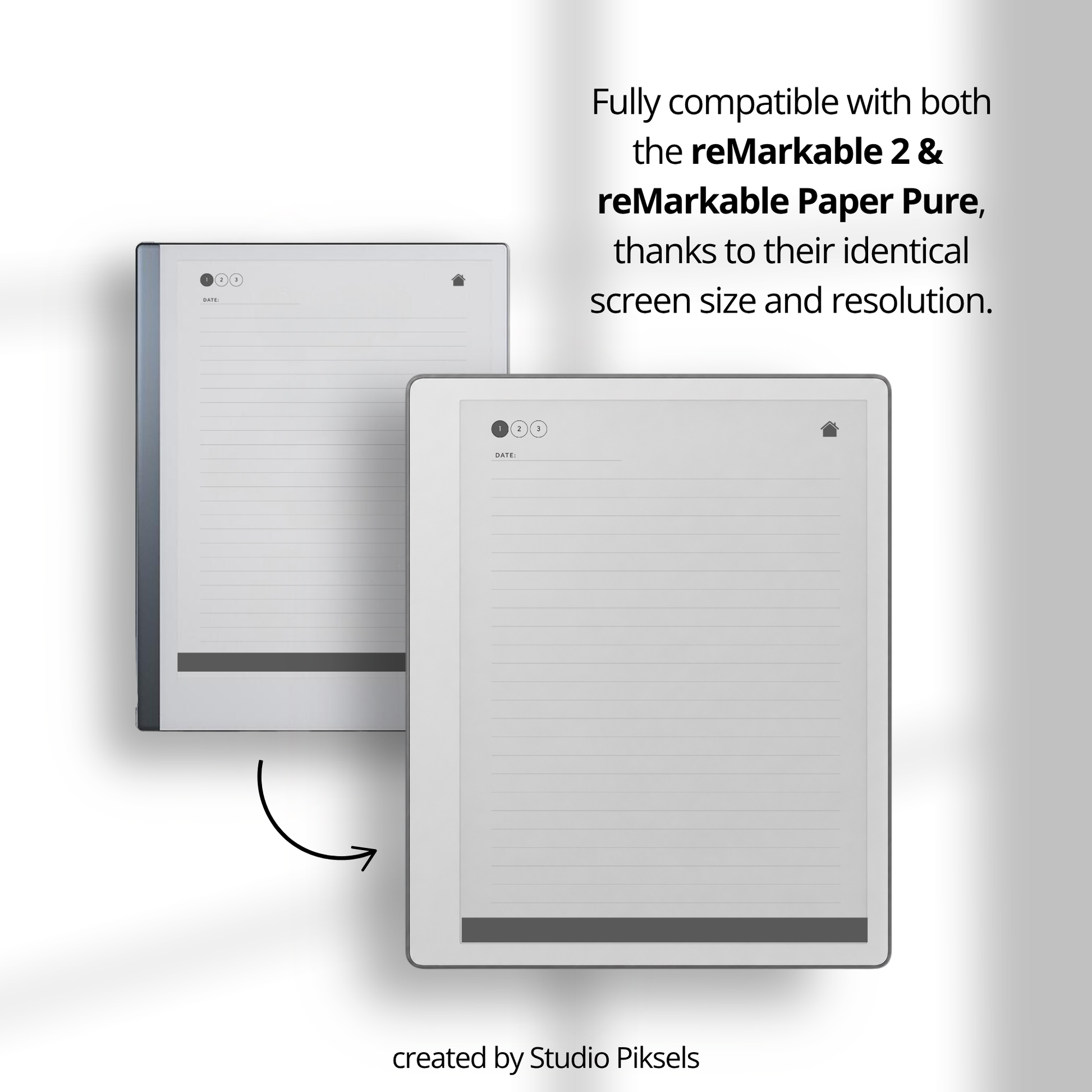 Interactive To Do List Notebook for reMarkable Paper Pure also works for reMarkable 2