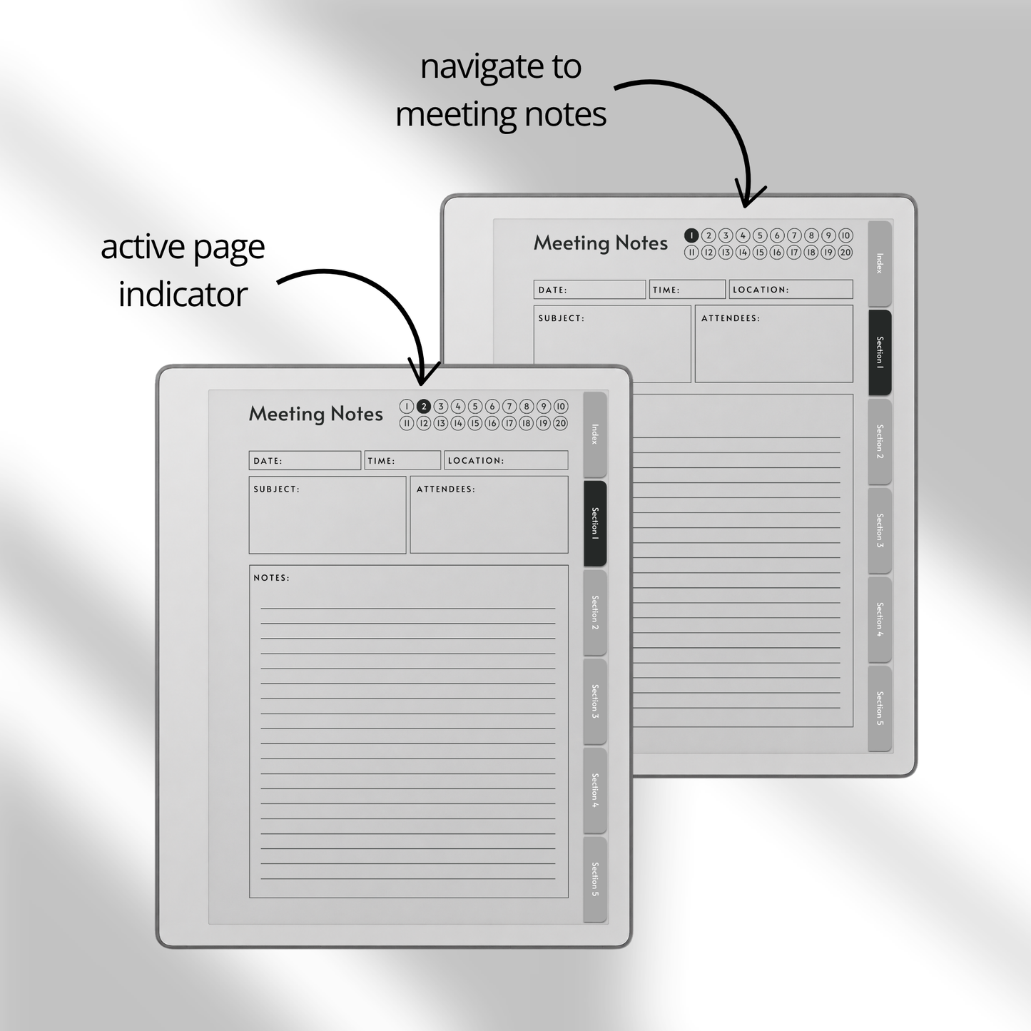 Meeting Minutes Notebook Bundle for reMarkable Paper Pure