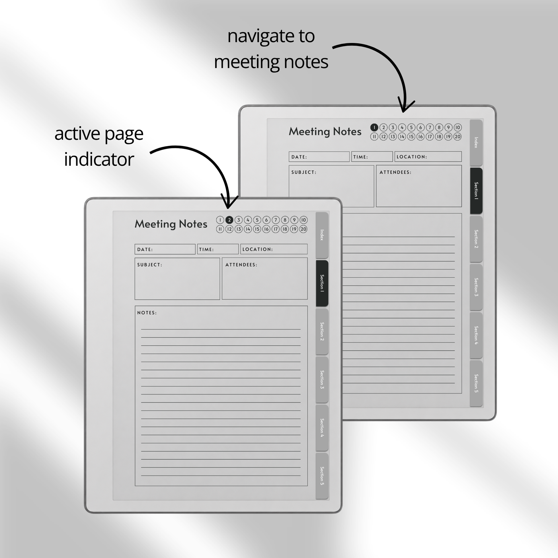 Meeting Minutes Notebook Bundle for reMarkable Paper Pure