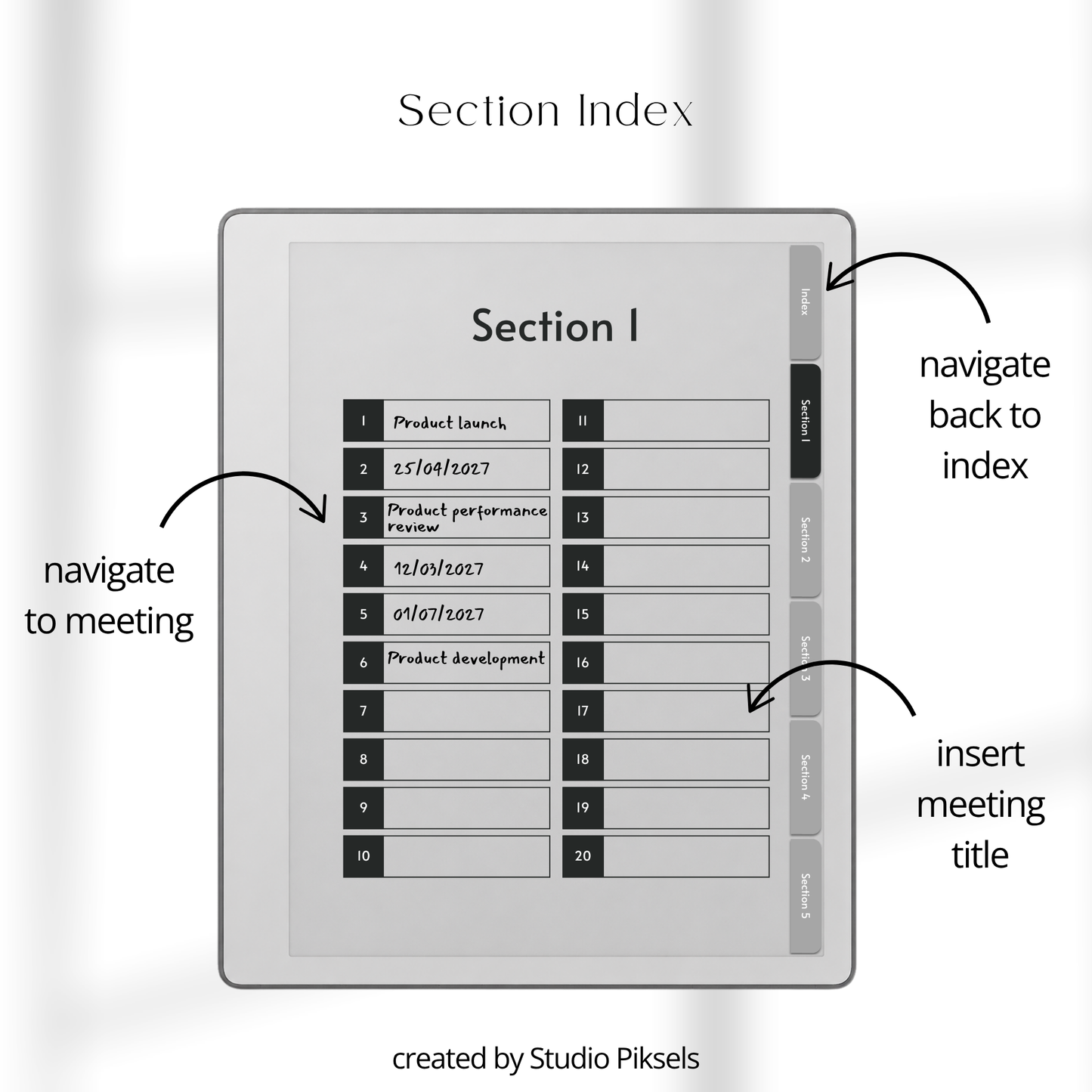 Meeting Minutes Notebook Bundle for reMarkable Paper Pure