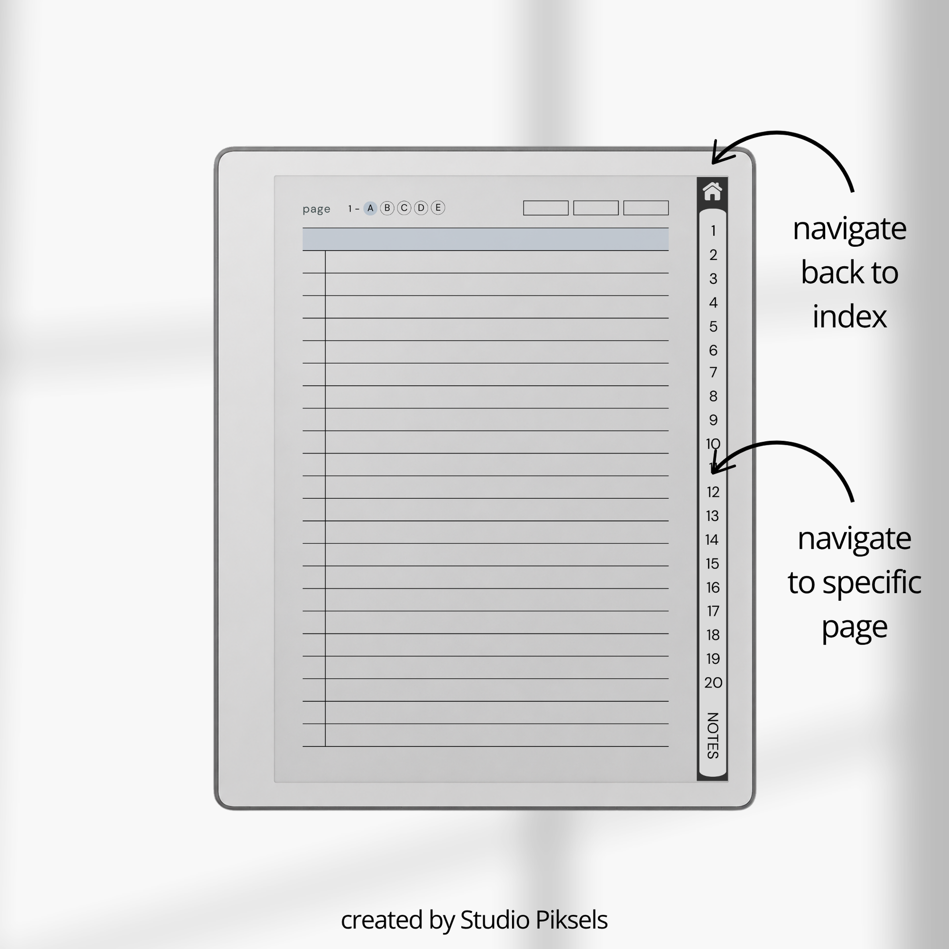 Custom Index Notebook Bundle for reMarkable Paper Pure