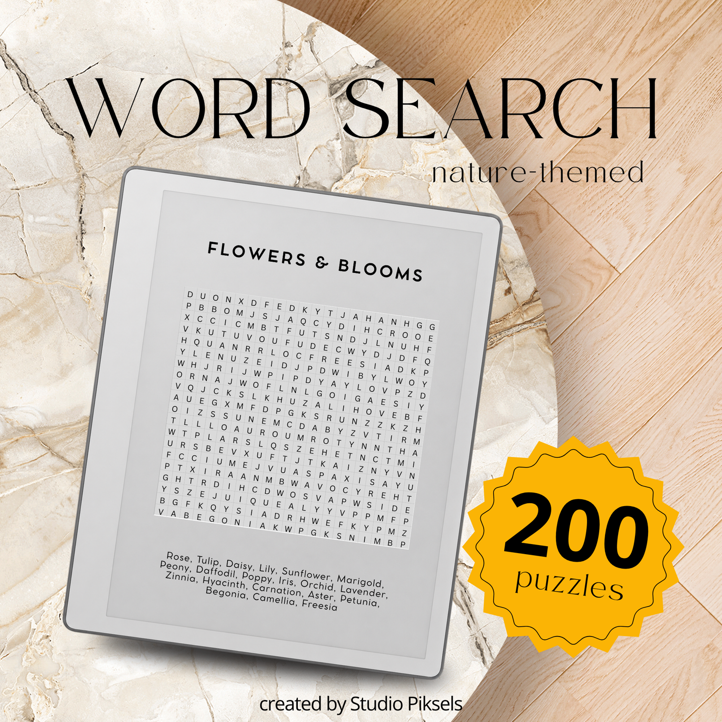 Word Search Puzzle Bundle for reMarkable Paper Pure