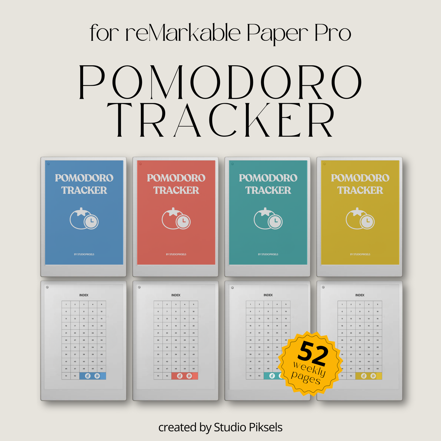 Pomodoro Productivity Tool for reMarkable Paper Pro