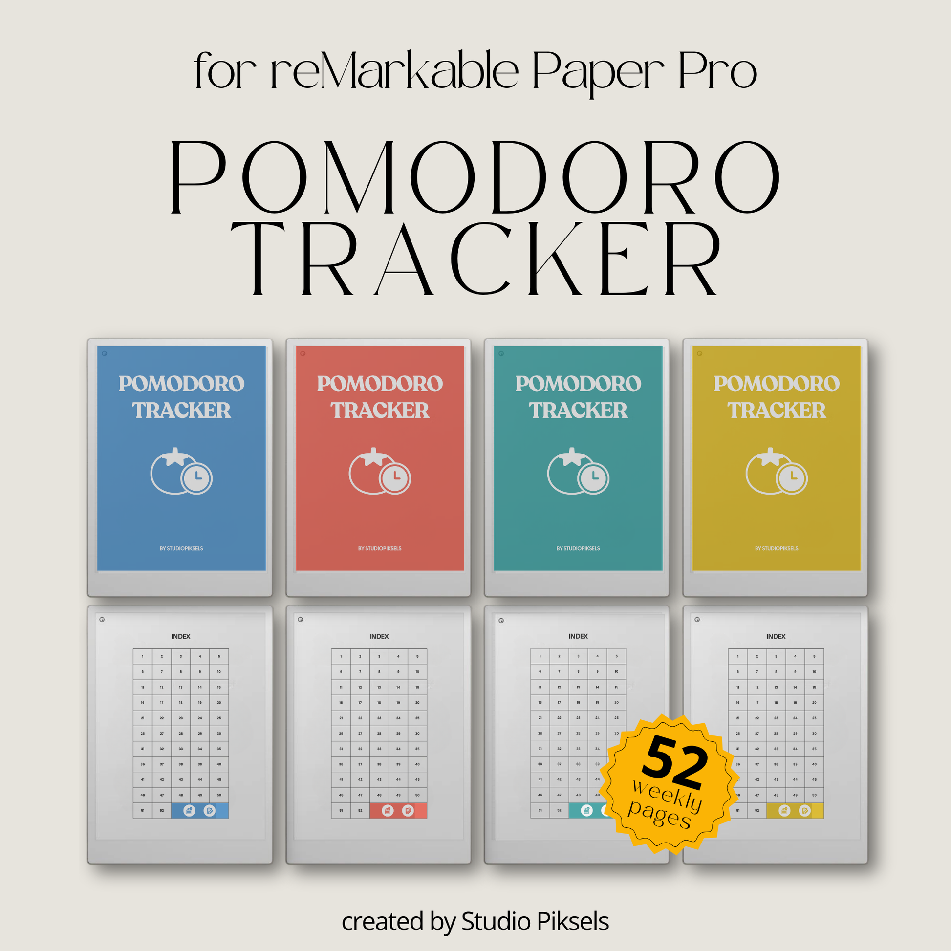 Pomodoro Productivity Tool for reMarkable Paper Pro