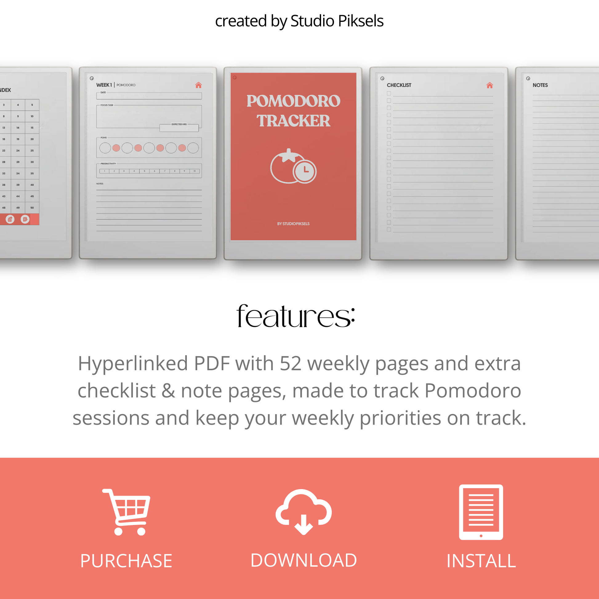 Pomodoro Productivity Tool for reMarkable Paper Pro