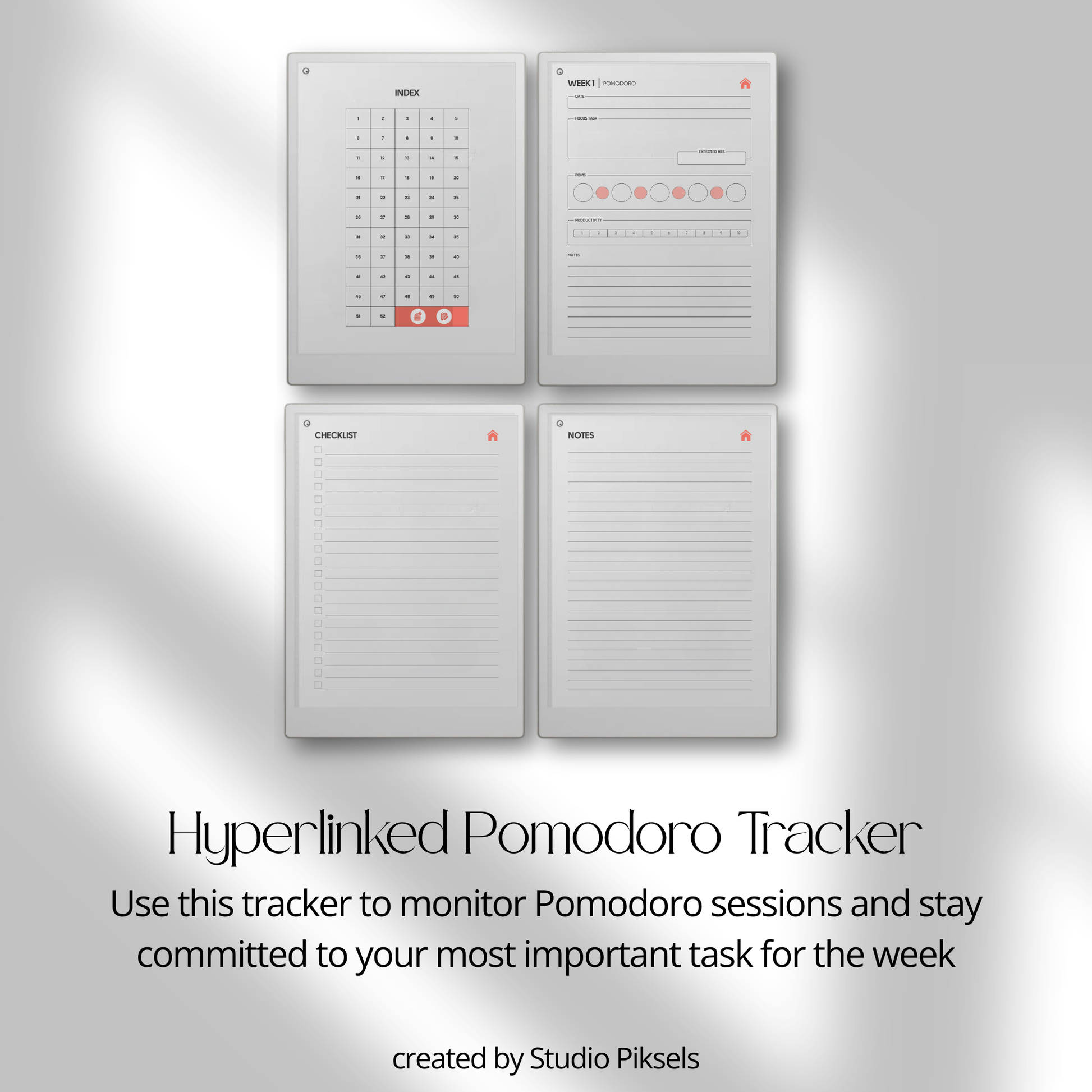 Pomodoro Productivity Tool for reMarkable Paper Pro