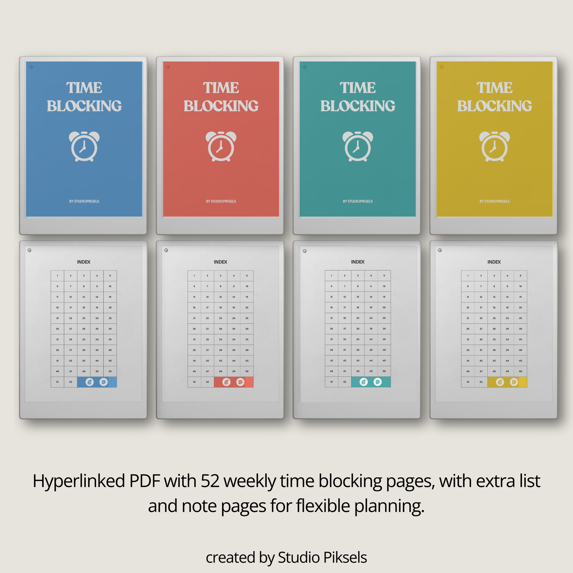 Time Blocking Focus Planner for reMarkable Paper Pro