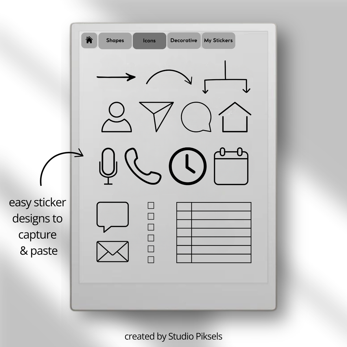 Create personalized digital stickers with this traceable sticker kit designed for reMarkable Paper Pro, reMarkable Paper Pure, and reMarkable 2. 